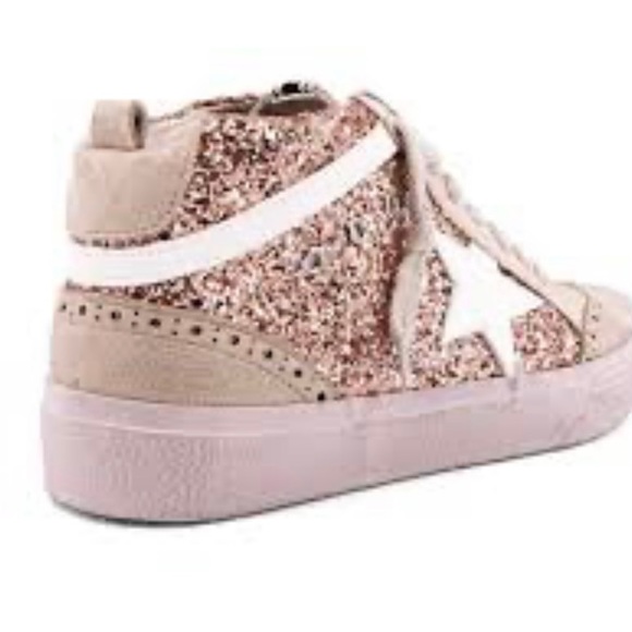 ShuShop shu shop RINA Hi-Top sneakers gold glitter tennis shoes women’s size 6.5 - Picture 7 of 14